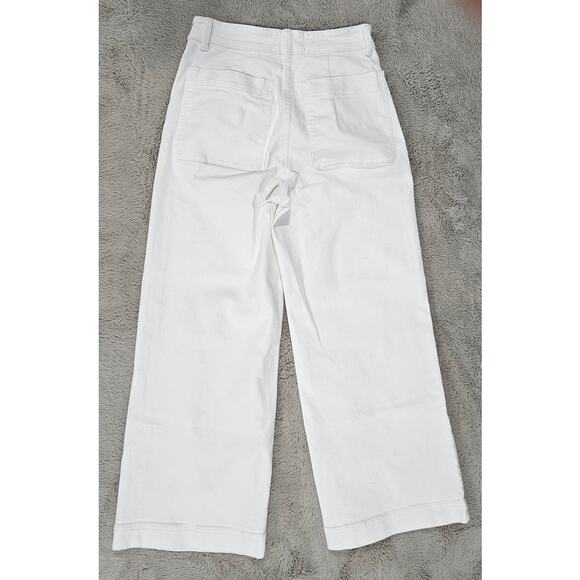 Everlane White Jeans Wide Leg, High Rise, Pants, New, Sz 0 - Picture 5 of 9